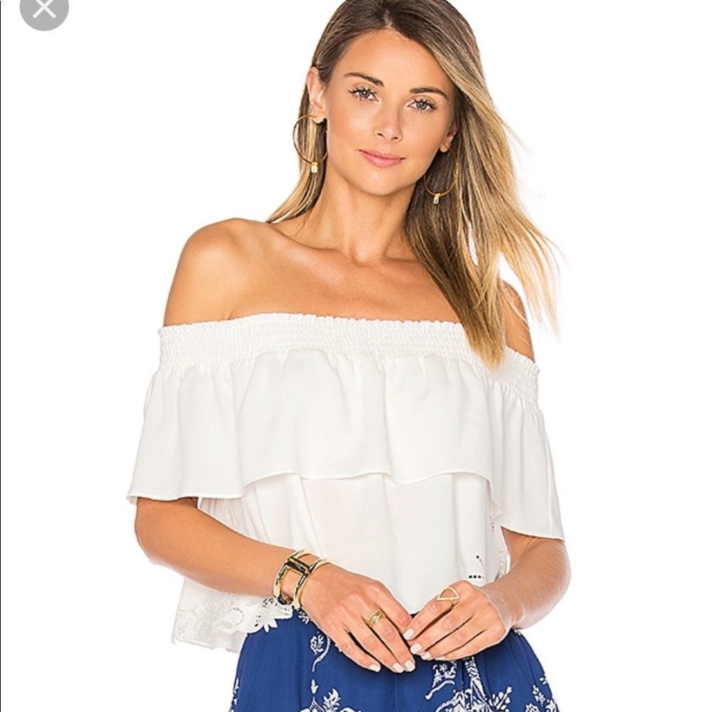Lovers + Friends Angie Top in Ivory nwt